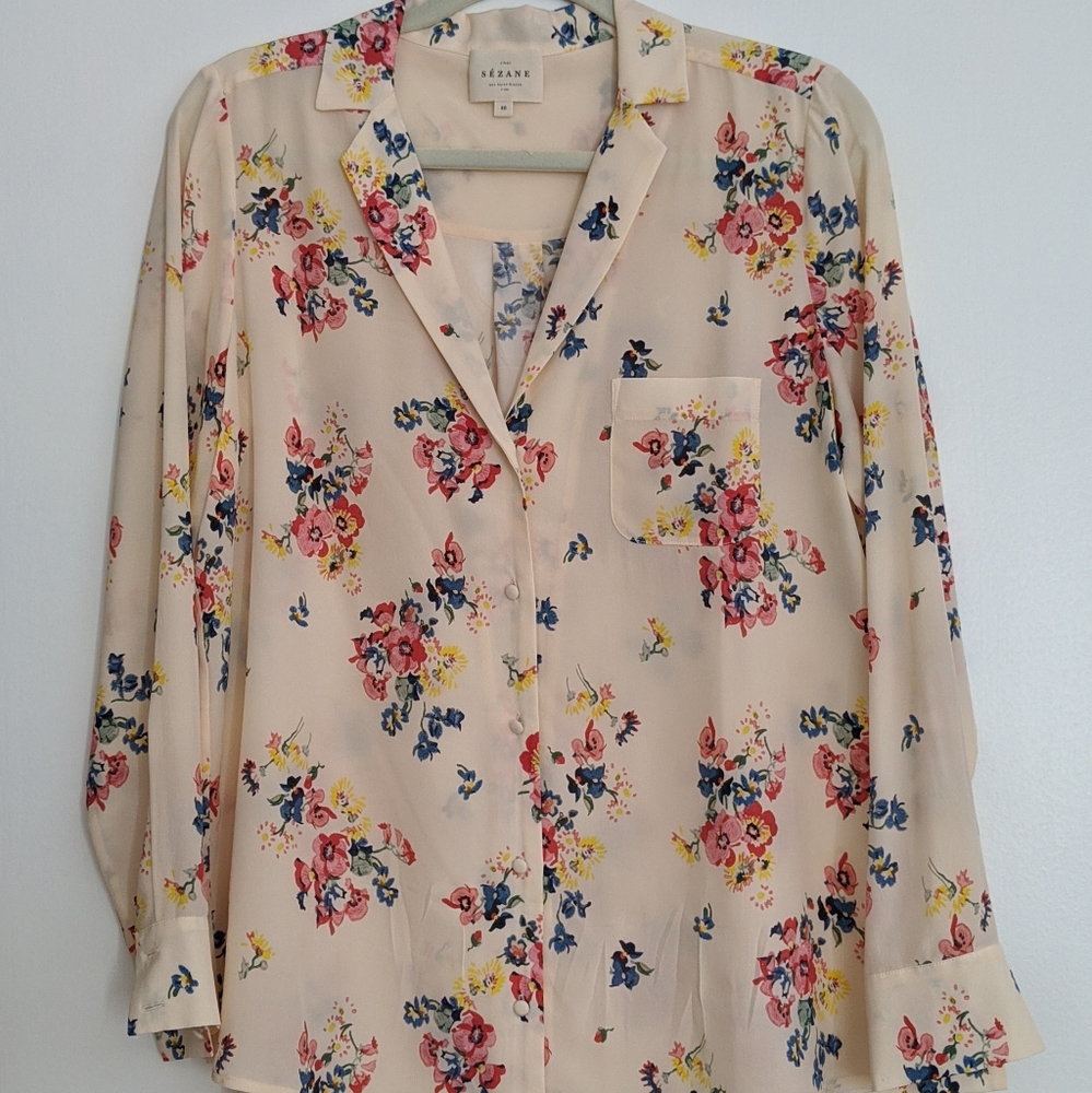 Sezane silk blouse